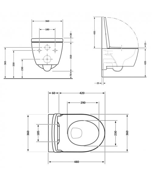 Унитаз Qtap Jay QT07335177W Ultra Quiet с сиденьем Slim Duroplast / Soft-close / Quick Release - фото №3, в окне