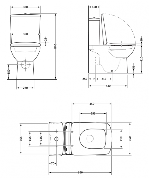 Унитаз Qtap Kalao QT08221213AW Rimless с сиденьем Slim Duroplast / Soft-close / Quick Release  - фото №3, в окне