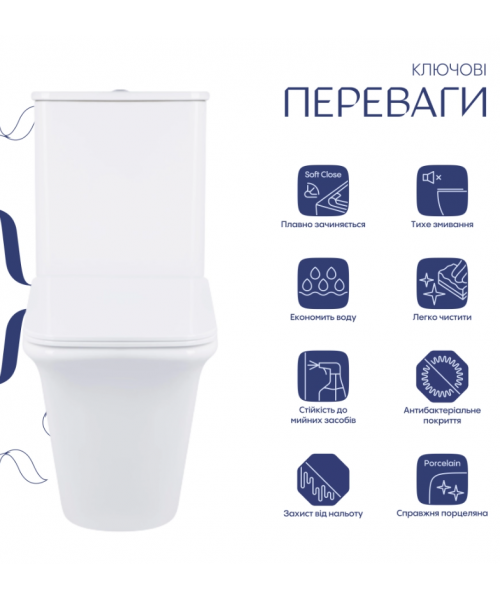 Унитаз Qtap Kalao QT08221213AW Rimless с сиденьем Slim Duroplast / Soft-close / Quick Release  - фото №3, в окне