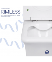 Унитаз Qtap Kalao QT08221213AW Rimless с сиденьем Slim Duroplast / Soft-close / Quick Release  - фото №2