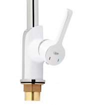 Смеситель для кухни Qtap Grand QTGRAWCR007F Chrome/White - фото №3