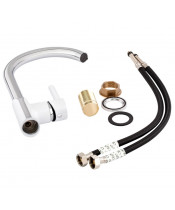 Смеситель для кухни Qtap Grand QTGRAWCR007F Chrome/White - фото №2