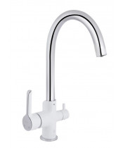 Смеситель для кухни Qtap Grand QTGRA362CRW45668 Chrome/White