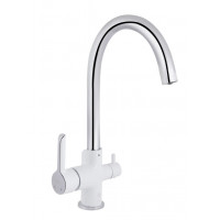 Змішувач для кухні Qtap Grand QTGRA362CRW45668 Chrome/White Змішувач для кухні Qtap Grand QTGRA362CRW45668 Chrome/White