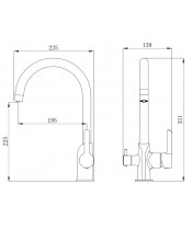 Смеситель для кухни Qtap Grand QTGRA362CRW45668 Chrome/White - фото №3, в окне, миниатюра