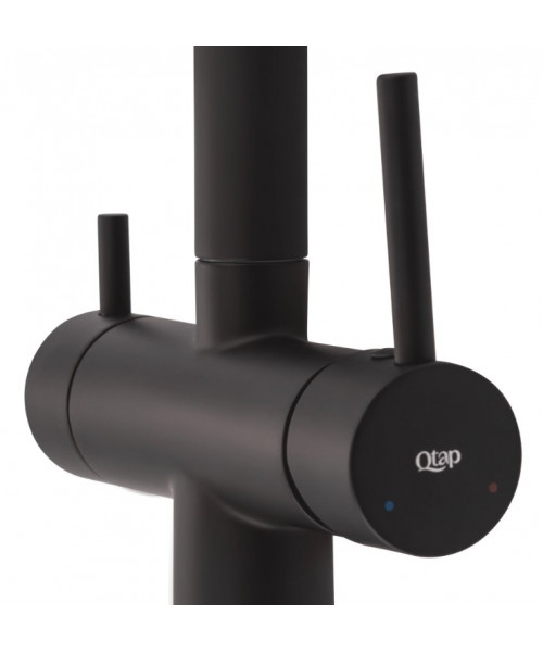 Смеситель для кухни Qtap Kuchyne QTKUC92102UB Matt Black - фото №3, в окне