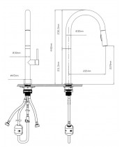 Смеситель для кухни Qtap Lenicka QTLEN9138103UC Chrome - фото №3, в окне, миниатюра