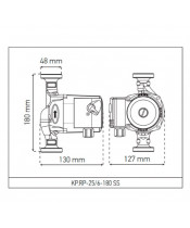 Рециркуляційний насос Koer KP.RP-25/6-180 SS - фото №3