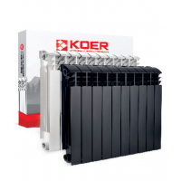 Біметалевий радіатор Koer ULTRA BLACK 500/100