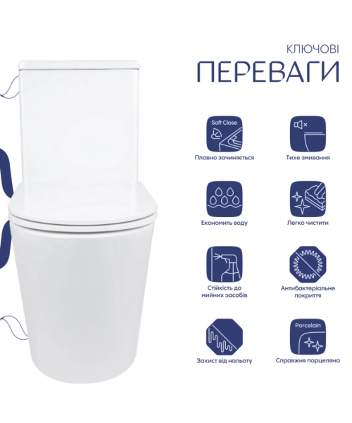 Унитаз Qtap Kolibri QT10226380W Ultra Quiet с сиденьем Slim Duroplast / Soft-close / Quick Release  - фото №3, в окне