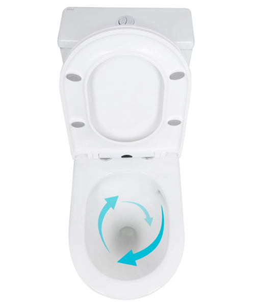 Унитаз Qtap Kolibri QT10226380W Ultra Quiet с сиденьем Slim Duroplast / Soft-close / Quick Release  - фото №3, в окне