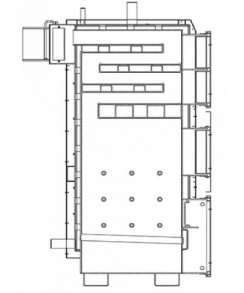 Твердотопливный котел Kraft L 15 кВт (механика) - фото №3, в окне
