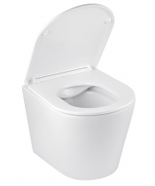 Унітаз Kroner Armada WHI513636 RIMLESS з сидінням Slim Duroplast / Soft-close / Quick relase - фото №3, у вікні, мініатюра