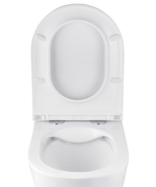 Унітаз Kroner Armada WHI513636 RIMLESS з сидінням Slim Duroplast / Soft-close / Quick relase - фото №3, у вікні
