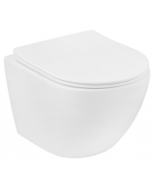 Унітаз Kroner Harz WHI483632 RIMLESS з сидінням Slim Duroplast / Soft-close / Quick relase