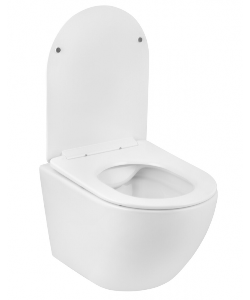 Унітаз Kroner Harz WHI523632 RIMLESS з сидінням Slim Duroplast / Soft-close / Quick relase - фото №3, у вікні
