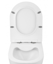 Унітаз Kroner Harz WHI523632 RIMLESS з сидінням Slim Duroplast / Soft-close / Quick relase - фото №3, у вікні, мініатюра