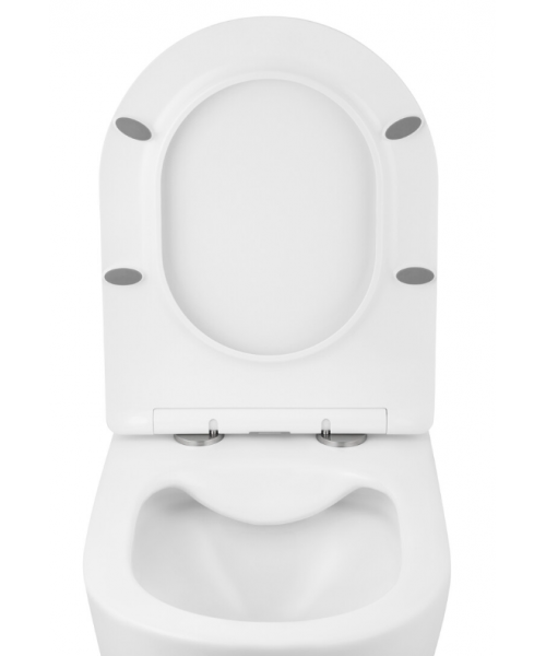 Унітаз Kroner Harz WHI523632 RIMLESS з сидінням Slim Duroplast / Soft-close / Quick relase - фото №3, у вікні