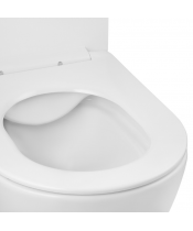 Унітаз Kroner Harz WHI523632 RIMLESS з сидінням Slim Duroplast / Soft-close / Quick relase - фото №3