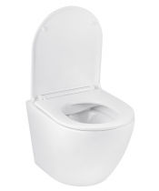 Унітаз Kroner Harz WHI493736 RIMLESS з сидінням Slim Duroplast / Soft-close / Quick relase - фото №3, у вікні, мініатюра