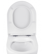 Унітаз Kroner Harz WHI493736 RIMLESS з сидінням Slim Duroplast / Soft-close / Quick relase - фото №3, у вікні, мініатюра
