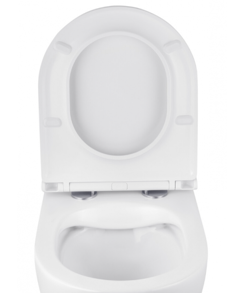 Унітаз Kroner Harz WHI493736 RIMLESS з сидінням Slim Duroplast / Soft-close / Quick relase - фото №3, у вікні