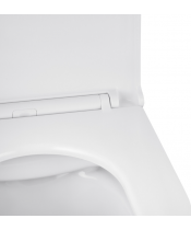 Унітаз Kroner Harz WHI493736 RIMLESS з сидінням Slim Duroplast / Soft-close / Quick relase - фото №3, у вікні, мініатюра