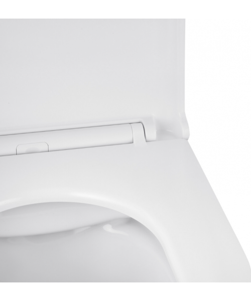 Унітаз Kroner Harz WHI493736 RIMLESS з сидінням Slim Duroplast / Soft-close / Quick relase - фото №3, у вікні