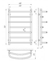 Полотенцесушитель LARIS ЕВРОМИКС П7 450 x 700 - фото №3