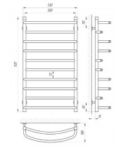 Полотенцесушитель LARIS ЕВРОМИКС П10 500 x 900 - фото №3