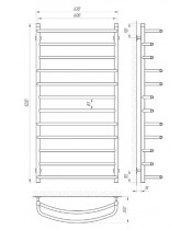 Полотенцесушитель LARIS ЕВРОМИКС П12 600 x 1200 - фото №3