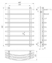 Полотенцесушитель LARIS КАСКАД П9 450 Х 900 - фото №2