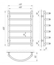 Полотенцесушитель LARIS ОМЕГА П6 400 Х 600 - фото №3