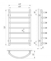 Полотенцесушитель LARIS ОМЕГА П7 400 Х 700 - фото №3, в окне, миниатюра