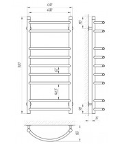 Полотенцесушитель LARIS ОМЕГА П8 400 Х 800 - фото №3