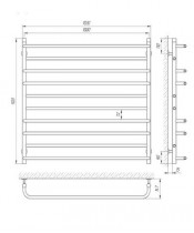 Полотенцесушитель LARIS ПРАКТИК П10 1000 Х 900 - фото №3
