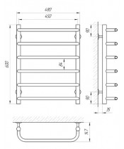 ПОЛОТЕНЦЕСУШИТЕЛЬ LARIS СТАНДАРТ П6 450 Х 600 - фото №3