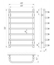 ПОЛОТЕНЦЕСУШИТЕЛЬ LARIS СТАНДАРТ П7 450 Х 700 - фото №3