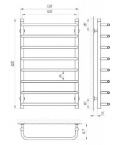 ПОЛОТЕНЦЕСУШИТЕЛЬ LARIS СТАНДАРТ П8 500 Х 800 - фото №3