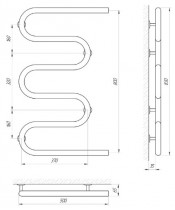 ПОЛОТЕНЦЕСУШИТЕЛЬ LARIS ЗМЕЕВИК 30 РС5 500 Х 800 - фото №2