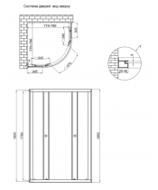 Душова кабіна Lidz LATWA SC80x80.SAT.LOW.FR (напівкругла) - фото №2