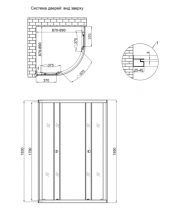 Душова кабіна Lidz LATWA SC90x90.SAT.LOW.FR (напівкругла) - фото №3
