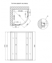 Душова кабіна Lidz LATWA SC90x90.SAT.HIGH.FR (напівкругла) - фото №2