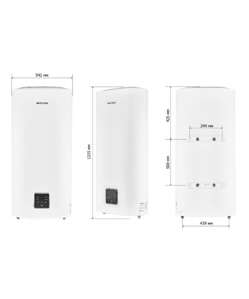 Бойлер MIXXUS EWH-10100 FLAT DRY 100 л, сухий ТЕН 2 кВт - фото №3, у вікні