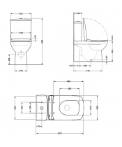 Унитаз Qtap Nando QT12221222AW Rimless с сиденьем Slim Duroplast / Soft-close / Quick Release  - фото №3, в окне, миниатюра