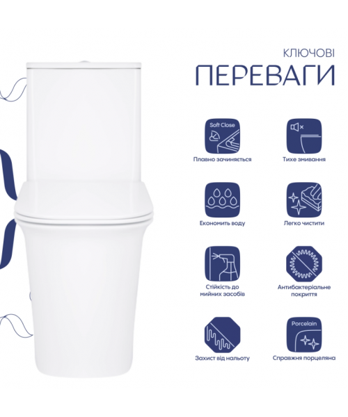 Унитаз Qtap Nando QT12221222AW Rimless с сиденьем Slim Duroplast / Soft-close / Quick Release  - фото №3, в окне
