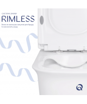 Унитаз Qtap Nando QT12221222AW Rimless с сиденьем Slim Duroplast / Soft-close / Quick Release  - фото №3, в окне, миниатюра