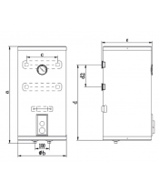 Бойлер Ocean Classic Slim RZL80M-5/80л (сухий тен) - фото №3, у вікні, мініатюра