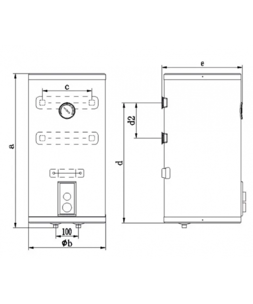 Бойлер Ocean Classic Slim RZL80M-5/80л (сухий тен) - фото №3, у вікні