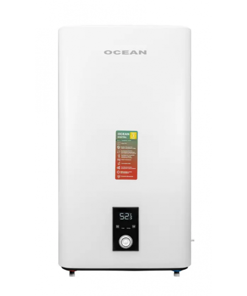 Бойлер Ocean FLAT DIGITAL RZBF50E-2 ET+DT 50 литров (сухой тэн) - фото №3, в окне